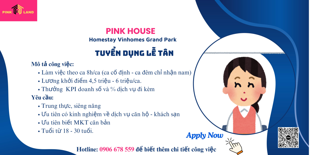 tuyển dụng lễ tân làm việc theo ca